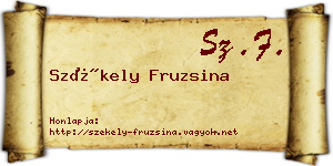 Székely Fruzsina névjegykártya